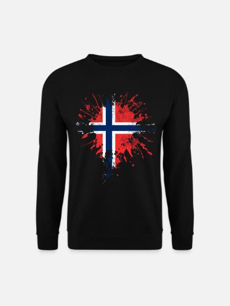 Norwegen Flagge - Unisex Pullover - Schwarz