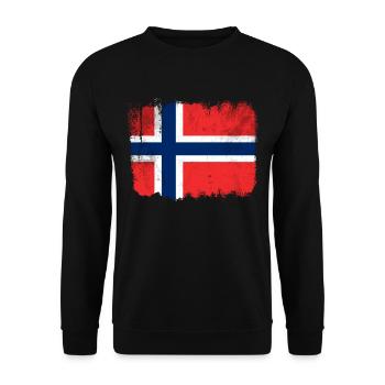 Norvège Drapeau - Sweat-shirt Unisexe - noir - Devant - Alina (178cm) & Michal (187cm)