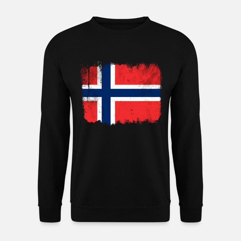 Norwegen Flagge - Unisex Pullover - Schwarz