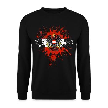Drapeau autrichien avec aigle - Sweat-shirt Unisexe - noir - Devant - Alina (178cm) & Michal (187cm)