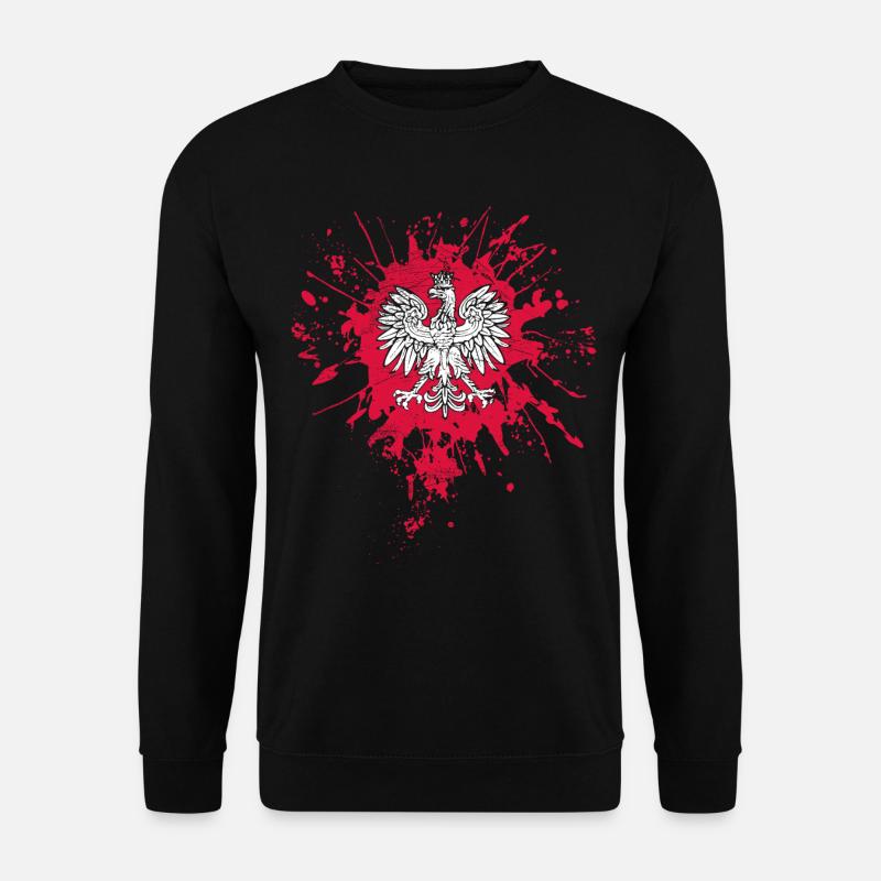 Pologne Drapeau Aigle Armoiries - Sweat-shirt Unisexe - noir