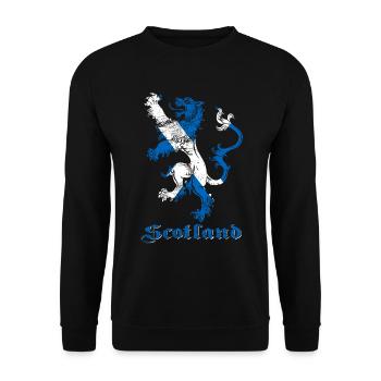 Schottland Löwe Wappen Flagge - Unisex Pullover - Schwarz - Vorne - Alina (178cm) & Michal (187cm)