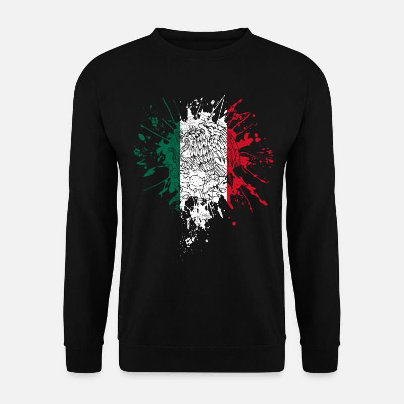 Mexico flag with eagle - Unisex Sweatshirt - black