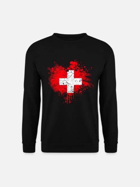 Suisse Drapeau - Sweat-shirt Unisexe - noir