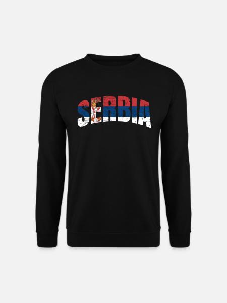 Serbien Fan - Unisex Pullover - Schwarz