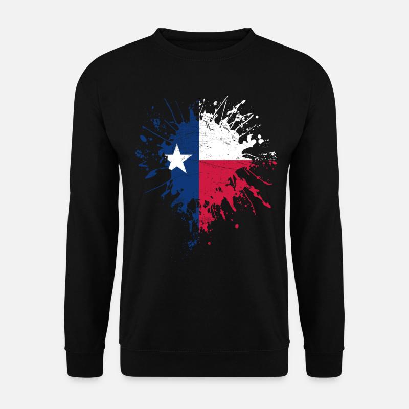 Texas Flagge - Unisex Pullover - Schwarz