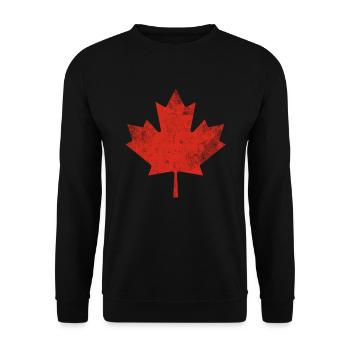 Canada Feuille d’érable - Sweat-shirt Unisexe - noir - Devant - Alina (178cm) & Michal (187cm)