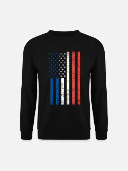 American French flag - Unisex Sweatshirt - black