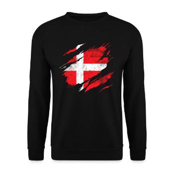 Drapeau danemark - Sweat-shirt Unisexe - noir - Devant - Alina (178cm) & Michal (187cm)