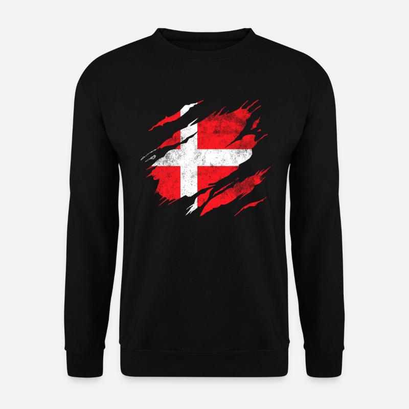 Drapeau danemark - Sweat-shirt Unisexe - noir