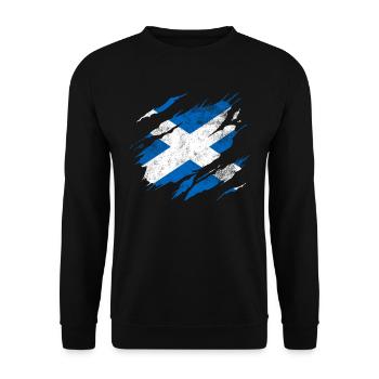 Drapeau Ecosse - Sweat-shirt Unisexe - noir - Devant - Alina (178cm) & Michal (187cm)