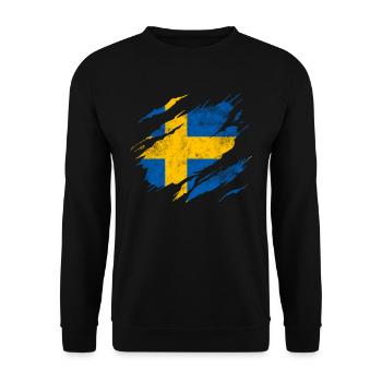 Drapeau suédois - Sweat-shirt Unisexe - noir - Devant - Alina (178cm) & Michal (187cm)