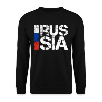 Russia - Unisex Sweatshirt - black - Front - Alina (178cm) & Michal (187cm)