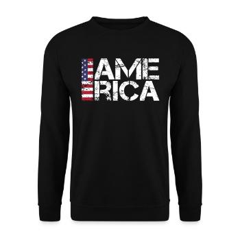Les fans de l’Amérique - Sweat-shirt Unisexe - noir - Devant - Alina (178cm) & Michal (187cm)