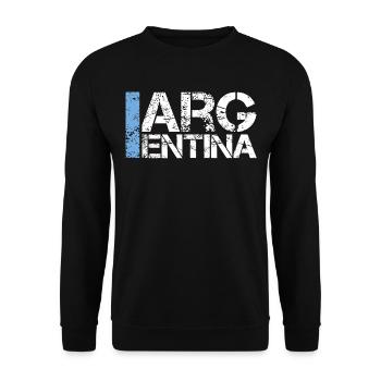 Argentina - Unisex Sweatshirt - black - Front - Alina (178cm) & Michal (187cm)