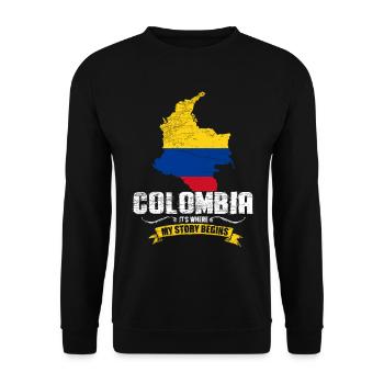 Colombie Fan - Sweat-shirt Unisexe - noir - Devant - Alina (178cm) & Michal (187cm)