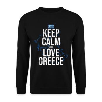 J’aime la Grèce - Sweat-shirt Unisexe - noir - Devant - Alina (178cm) & Michal (187cm)