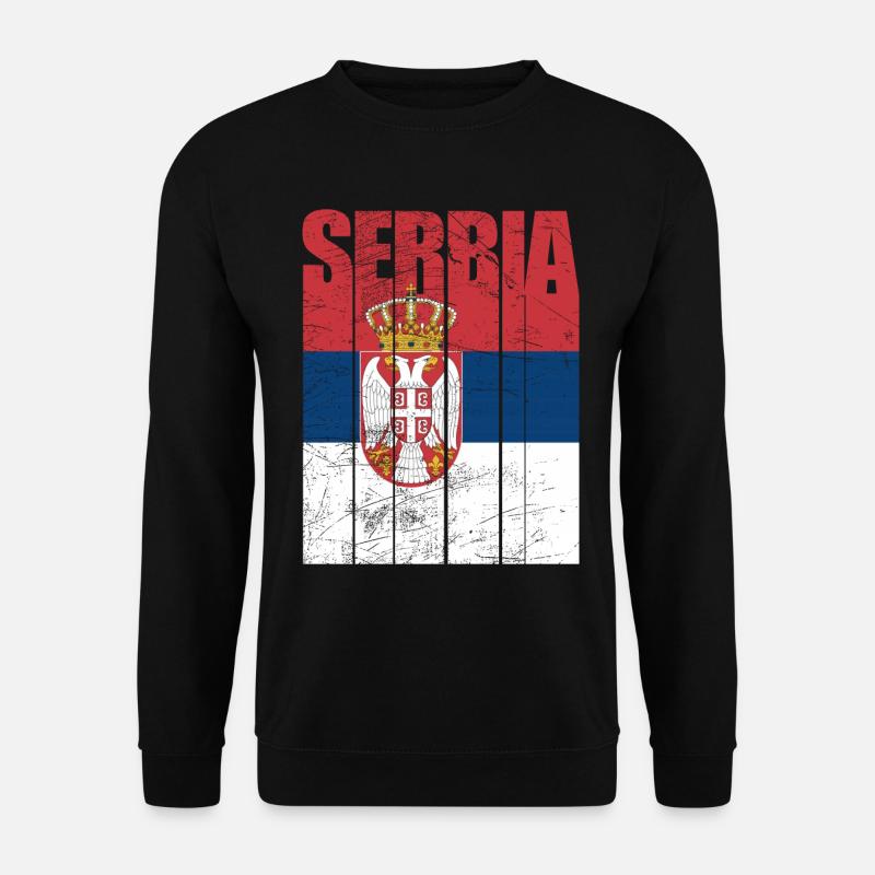 Drapeau de la Serbie - Sweat-shirt Unisexe - noir