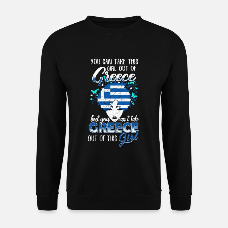 Griechisches Mädchen - Unisex Pullover - Schwarz