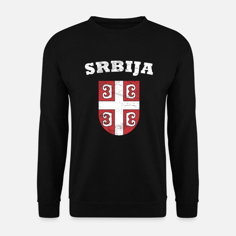 Serbien Wappen - Unisex Pullover - Schwarz