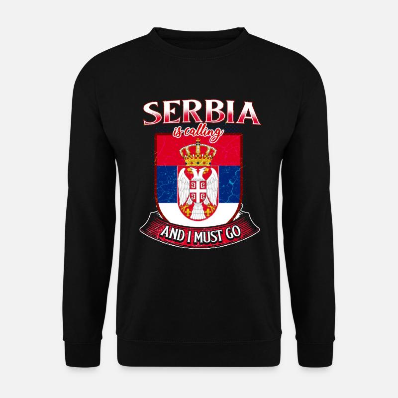 Serbien Wappen - Unisex Pullover - Schwarz