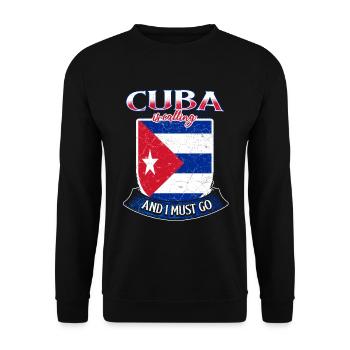 Cuba - Unisex Sweatshirt - black - Front - Alina (178cm) & Michal (187cm)