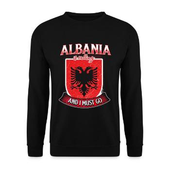 Albanien - Unisex Pullover - Schwarz - Vorne - Alina (178cm) & Michal (187cm)