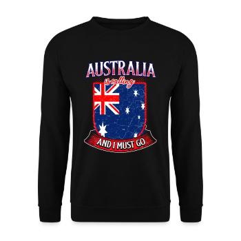 Australien Fan - Unisex Pullover - Schwarz - Vorne - Alina (178cm) & Michal (187cm)