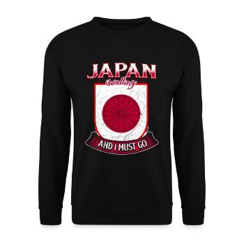 Japan Fan - Unisex Sweatshirt - black - Front - Alina (178cm) & Michal (187cm)
