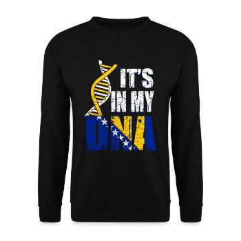 Bosnia is in my DNA - Unisex Sweatshirt - black - Front - Alina (178cm) & Michal (187cm)