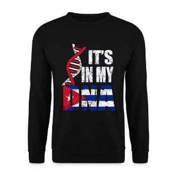Kuba ist in meiner DNA - Unisex Pullover - Schwarz - Vorne - Alina (178cm) & Michal (187cm)