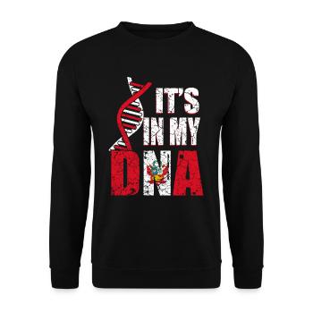 Peru ist in meiner DNA - Unisex Pullover - Schwarz - Vorne - Alina (178cm) & Michal (187cm)