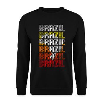 Brazil - Unisex Sweatshirt - black - Front - Alina (178cm) & Michal (187cm)