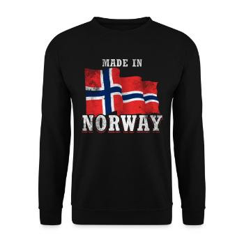 Made in Norwegen - Unisex Pullover - Schwarz - Vorne - Alina (178cm) & Michal (187cm)