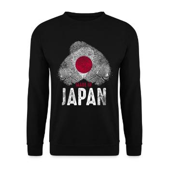 Made in Japan - Unisex Pullover - Schwarz - Vorne - Alina (178cm) & Michal (187cm)