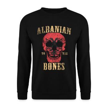 Albanians to the bone - Unisex Sweatshirt - black - Front - Alina (178cm) & Michal (187cm)