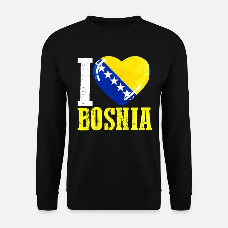 J’aime la Bosnie - Sweat-shirt Unisexe - noir