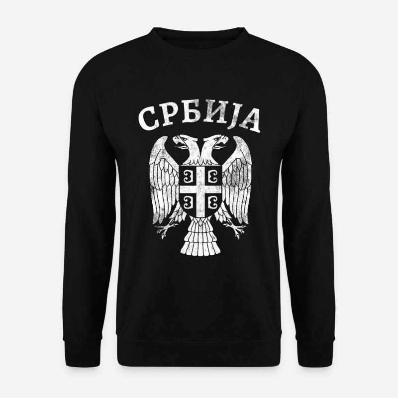 Serbien Adler Wappen - Unisex Pullover - Schwarz