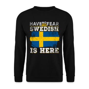 Drôle de Suédois - Sweat-shirt Unisexe - noir - Devant - Alina (178cm) & Michal (187cm)