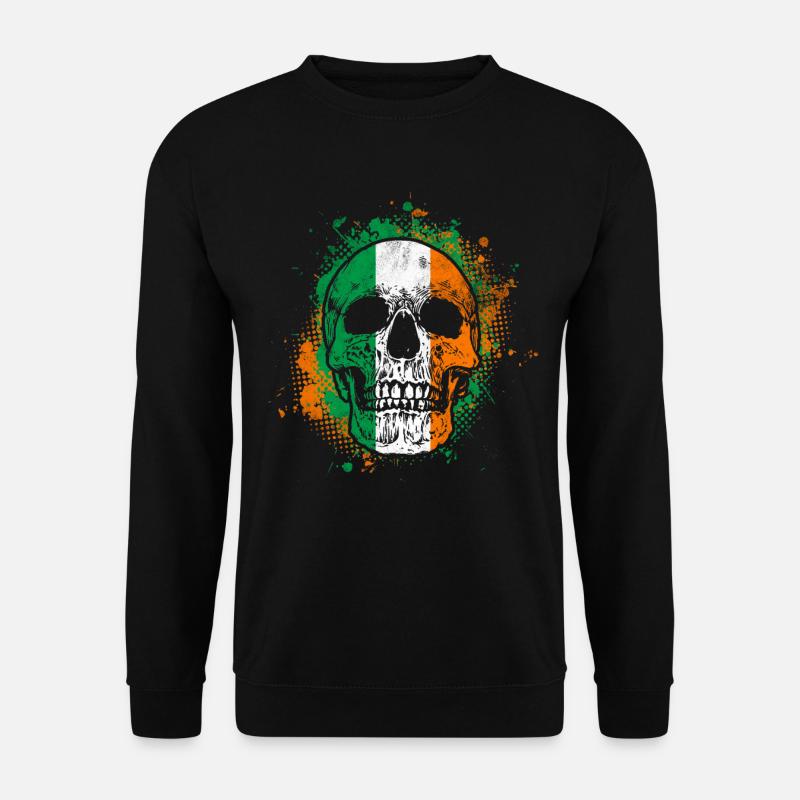 Irish skull - Unisex Sweatshirt - black