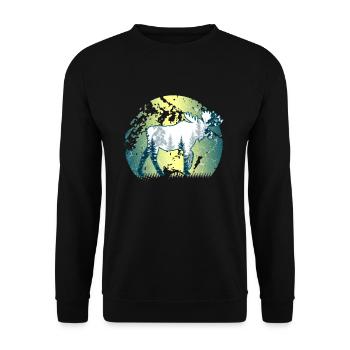 Elch - Unisex Pullover - Schwarz - Vorne - Alina (178cm) & Michal (187cm)