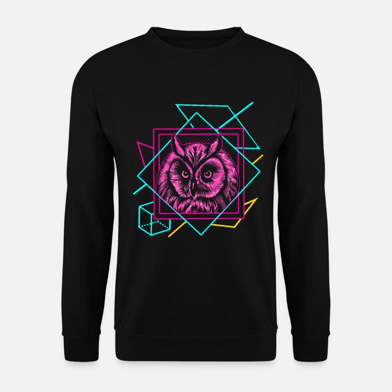Eule - Unisex Pullover - Schwarz