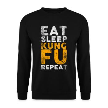 Kung fu - Unisex Sweatshirt - black - Front - Alina (178cm) & Michal (187cm)