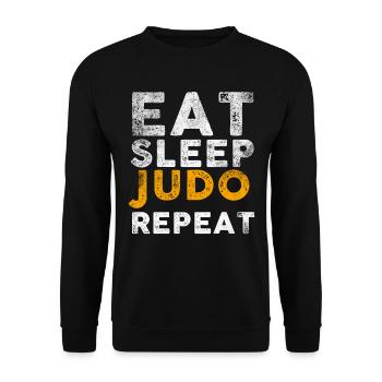 judo - Unisex Sweatshirt - black - Front - Alina (178cm) & Michal (187cm)
