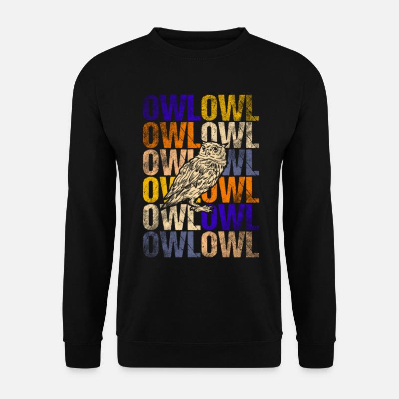 Eule - Unisex Pullover - Schwarz