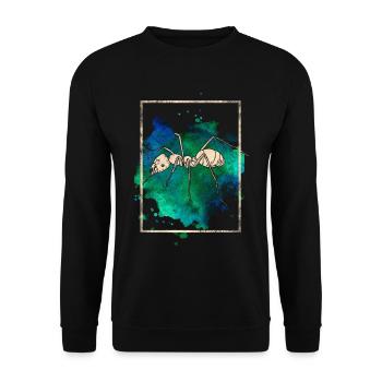 Ameise - Unisex Pullover - Schwarz - Vorne - Alina (178cm) & Michal (187cm)