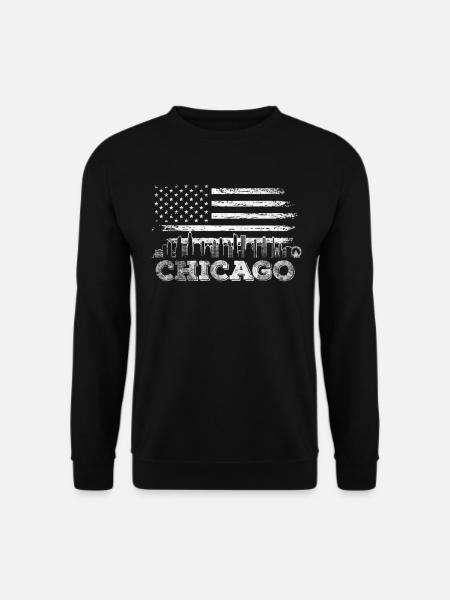 Chicago USA Skyline - Unisex Pullover - Schwarz