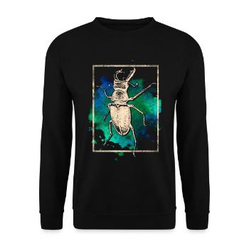 stag beetle - Unisex Sweatshirt - black - Front - Alina (178cm) & Michal (187cm)