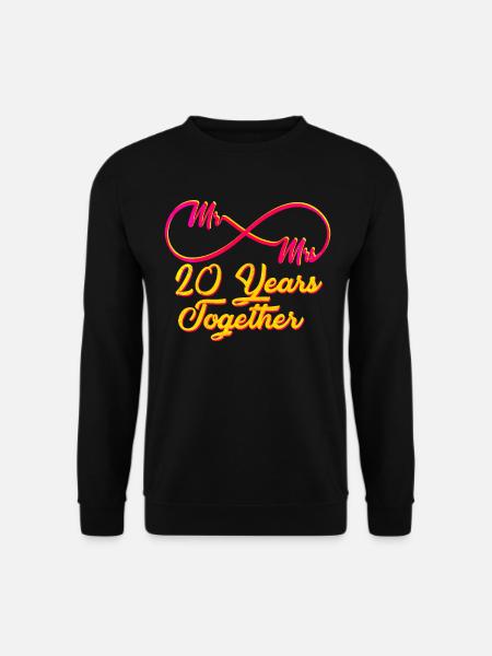 20-jähriges Hochzeitsjubiläum - Unisex Pullover - Schwarz