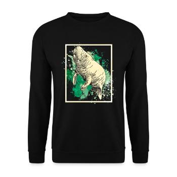 Seekuh - Unisex Pullover - Schwarz - Vorne - Alina (178cm) & Michal (187cm)